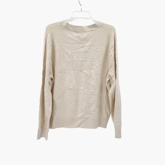 NEW Goodfellow & Co Men's V-Neck Cardigan Sweater - Cream - Size Large - Picture 8 of 12